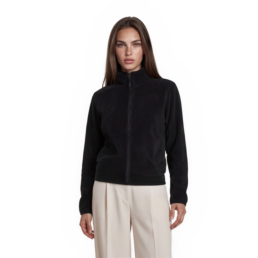 The North Face Osito Fleece Jacket Women's Size Large Pockets Black Full Zip